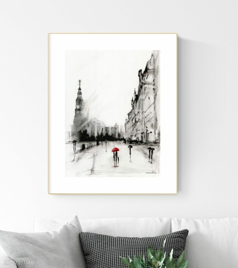 Grafika 30x40 - ręcznie wykonana abstrakcja do nowoczesnych wnętrz