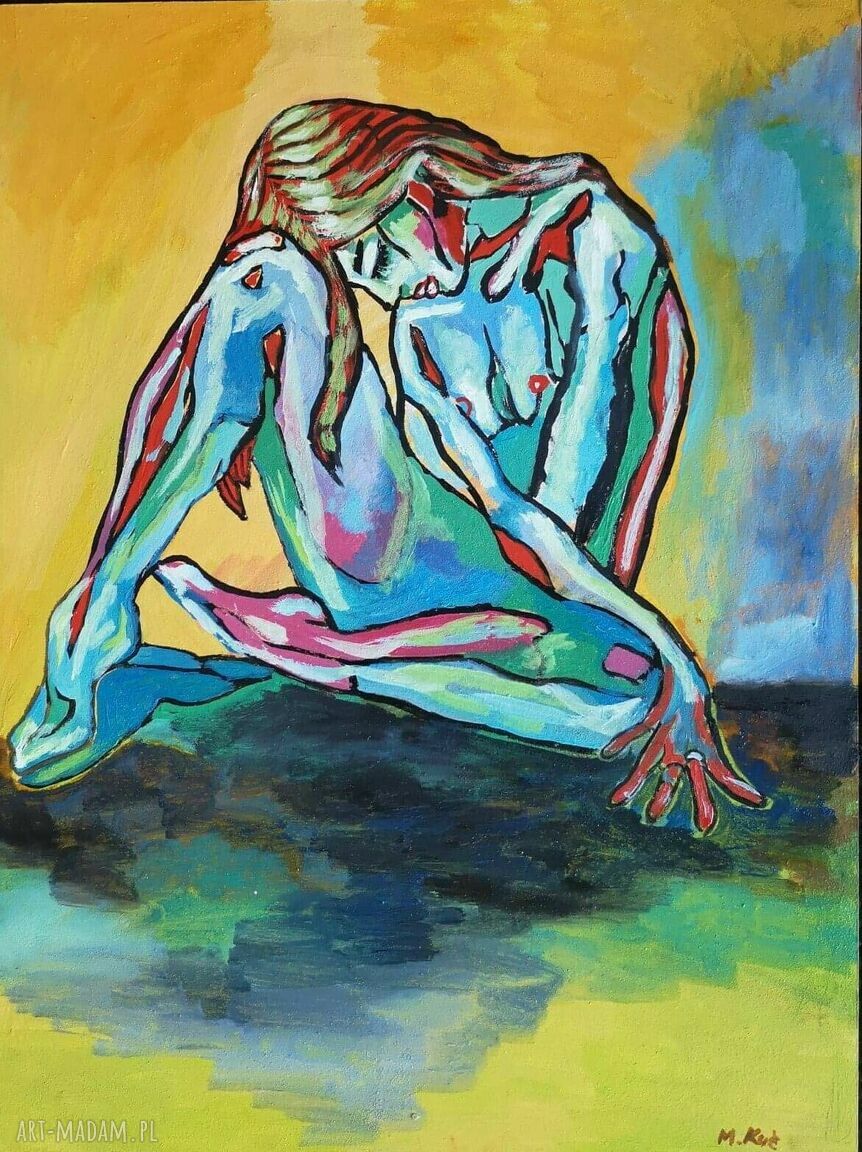 Obraz akt naga kobieta do salonu 30x40 cm - akryl na płycie, limitowana edycja