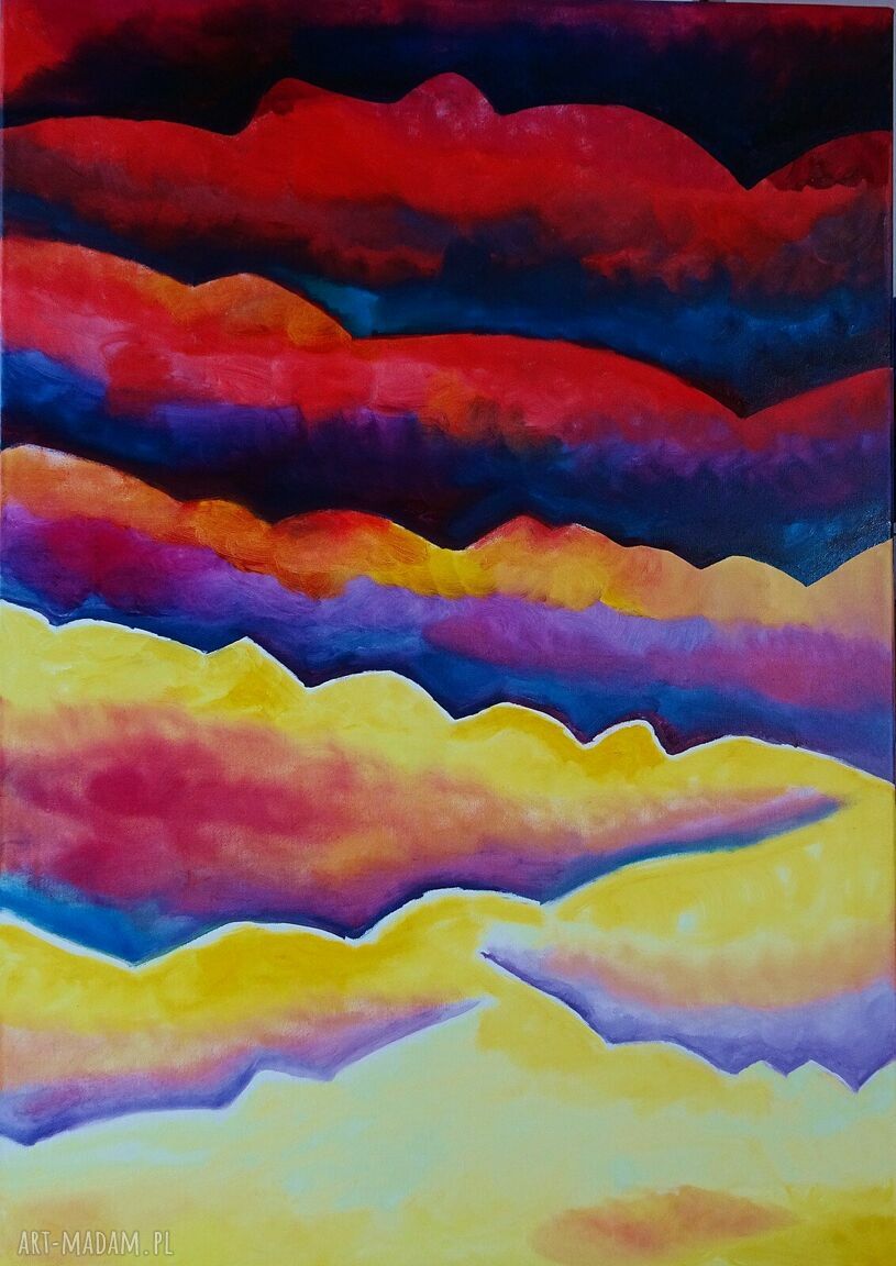 Duży obraz olejny Bieszczady 100x70 cm limitowana edycja na blejtramie