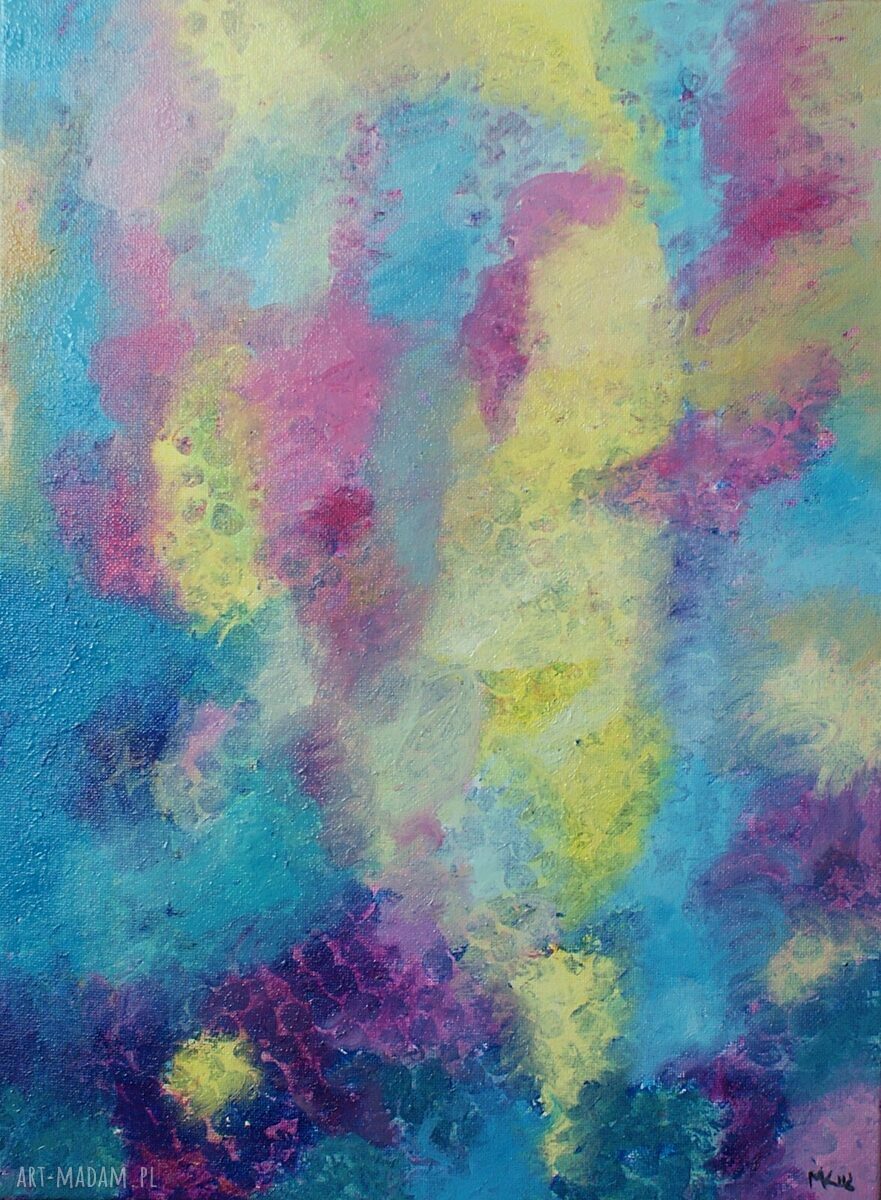 Abstrakcyjny obraz na płótnie 30x40 cm w duchu ekspresjonizmu akryl, edycja limitowana