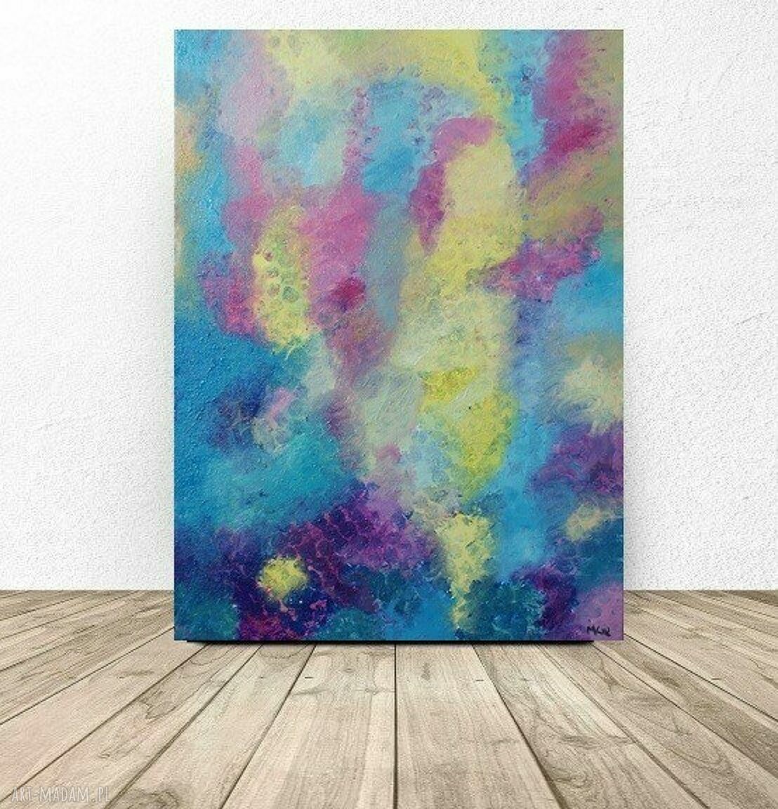 Abstrakcyjny obraz na płótnie 30x40 cm w duchu ekspresjonizmu - akryl, edycja limitowana