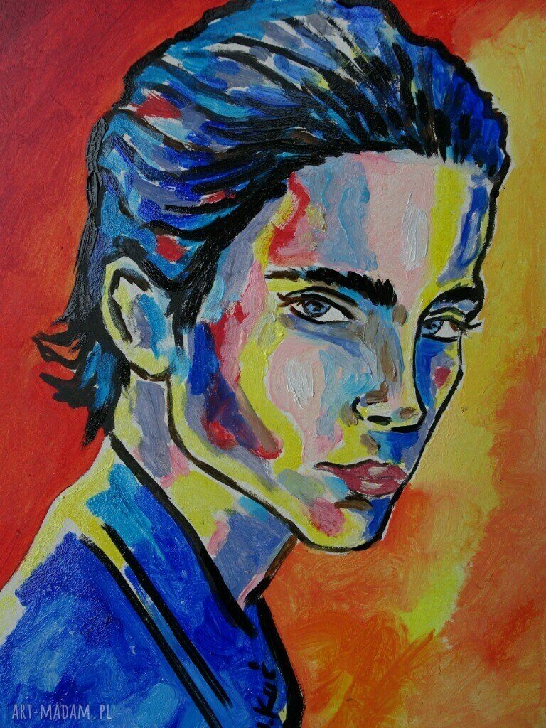 Portret olejny Paula Atreidesa z Diuny ręcznie malowany obraz