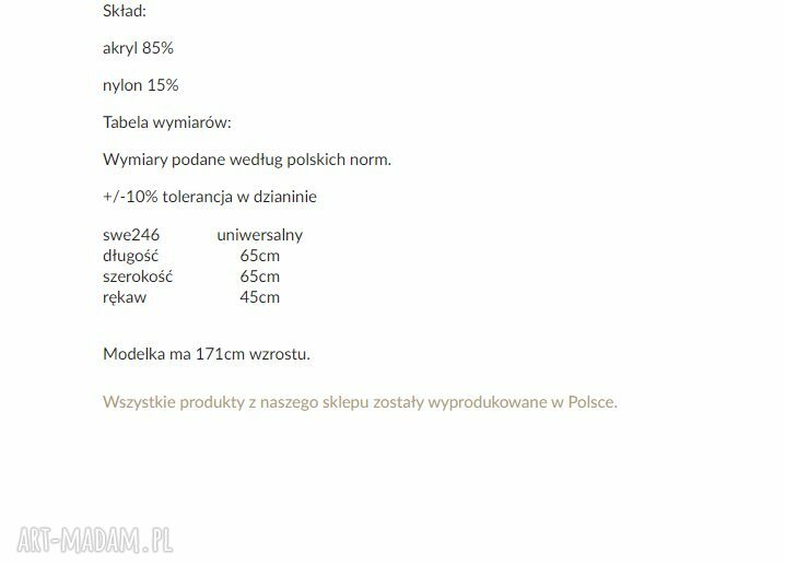 Obszerny sweter z golfem SWE246 mocca MKM - oversize na jesień