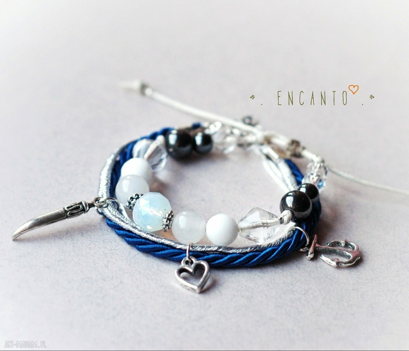 Ocean Cruise - bransoletki handmade z opalem, jadeitem i kotwicą