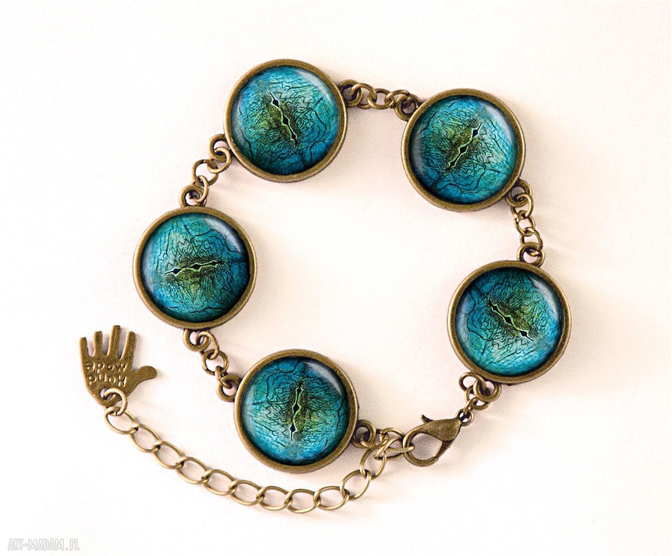 kolczyki: Oczy jaszczura Kolczyki wkręty hand made