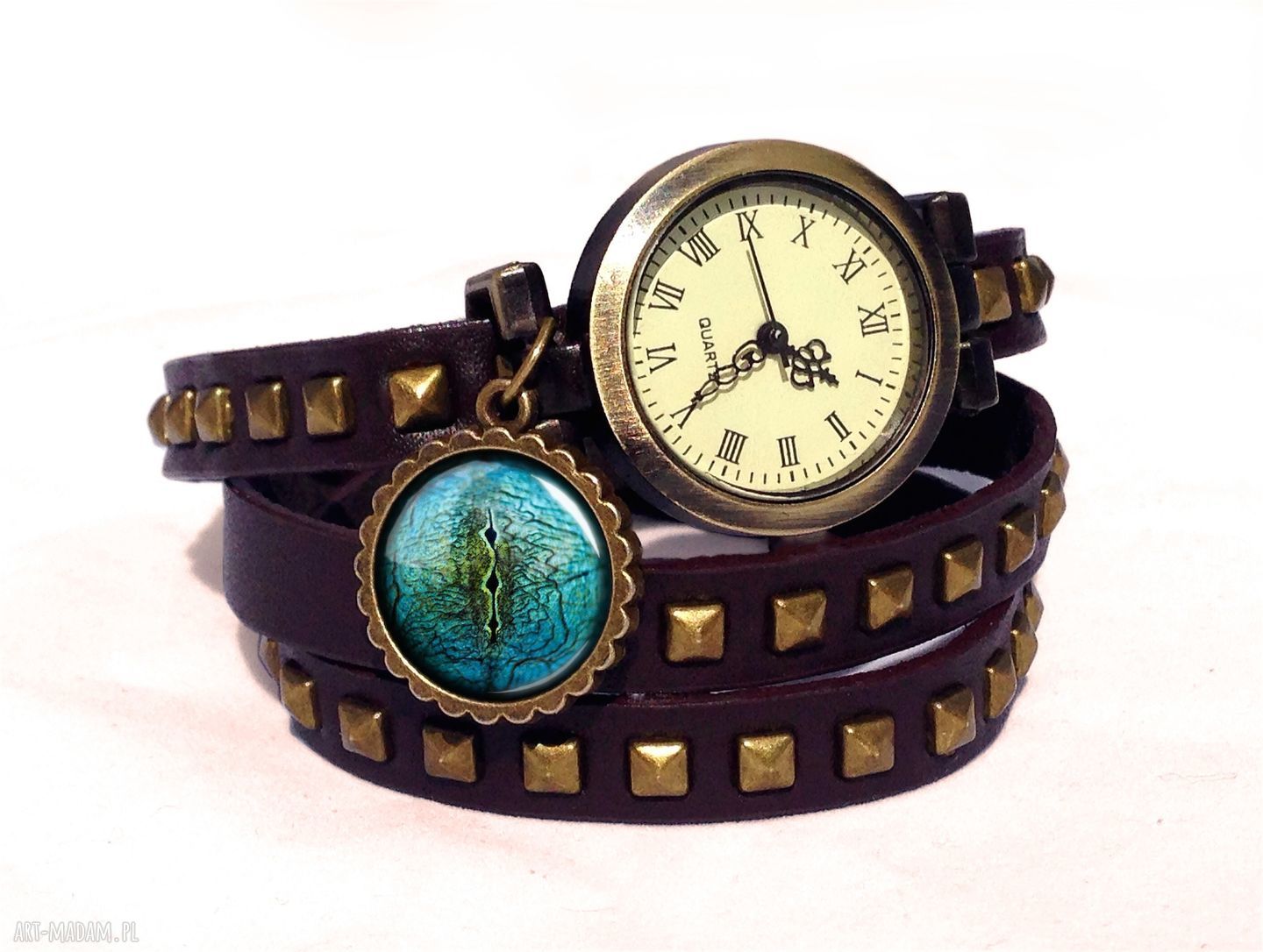 kolczyki: Oczy jaszczura Kolczyki wkręty hand made