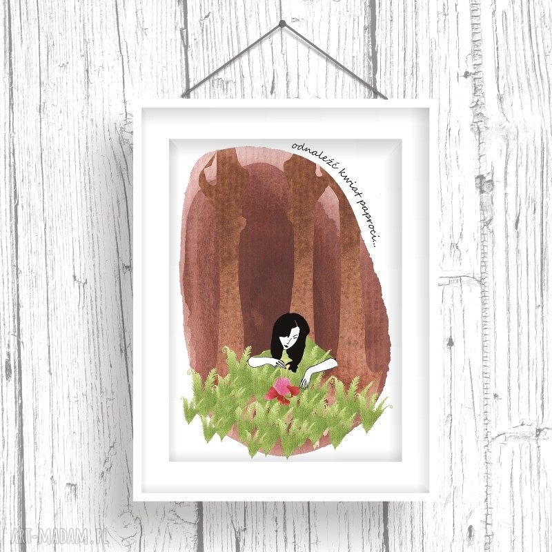 Odnaleźć kwiat paproci - art print A4