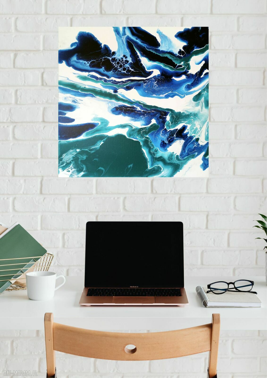 ODWAGA - obraz abstrakcyjny 60x60 cm z akrylu na płótnie