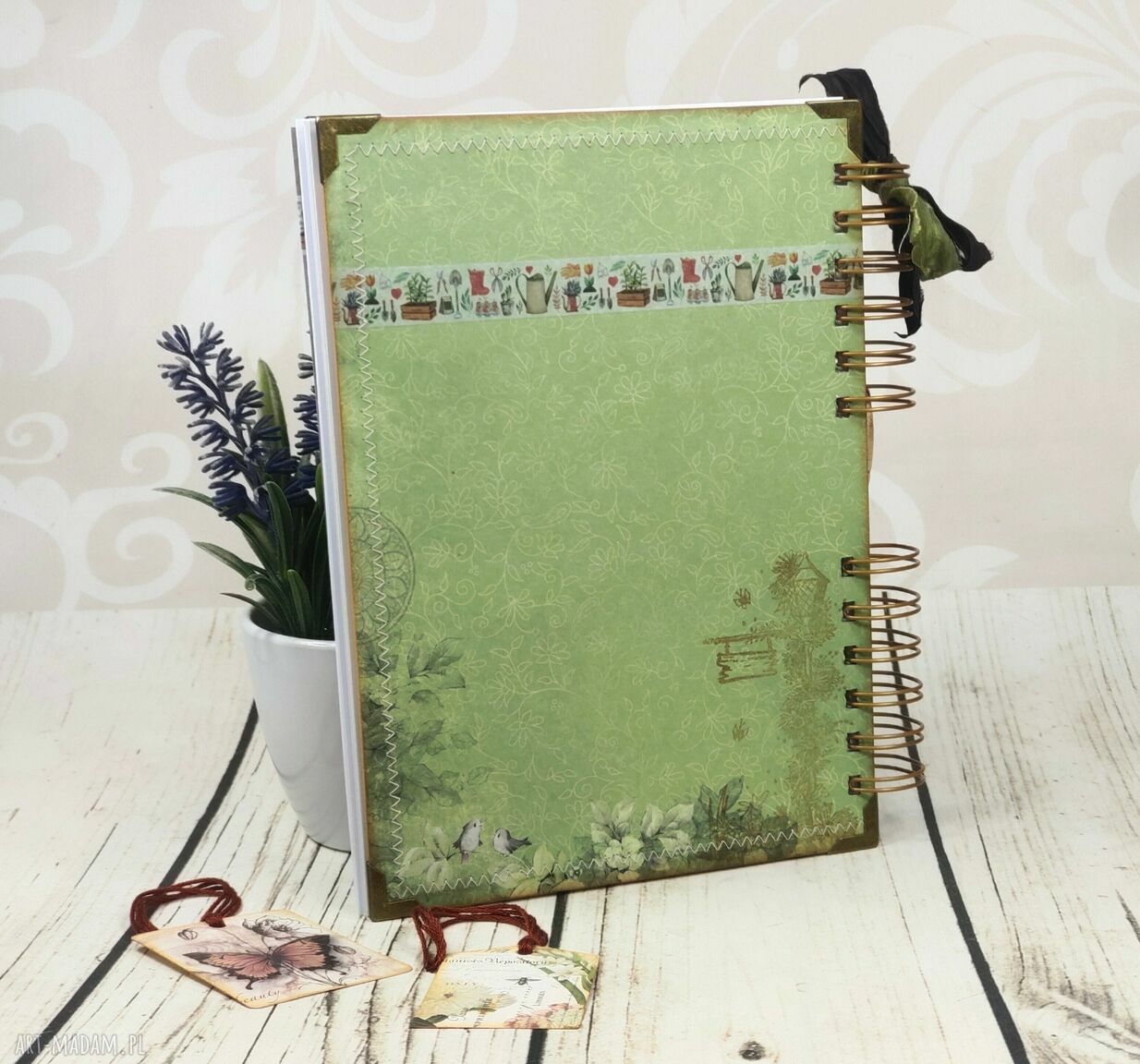 Notes ogrodnika (N92) - ręcznie robiony scrapbooking notes A5 z motywem owoców