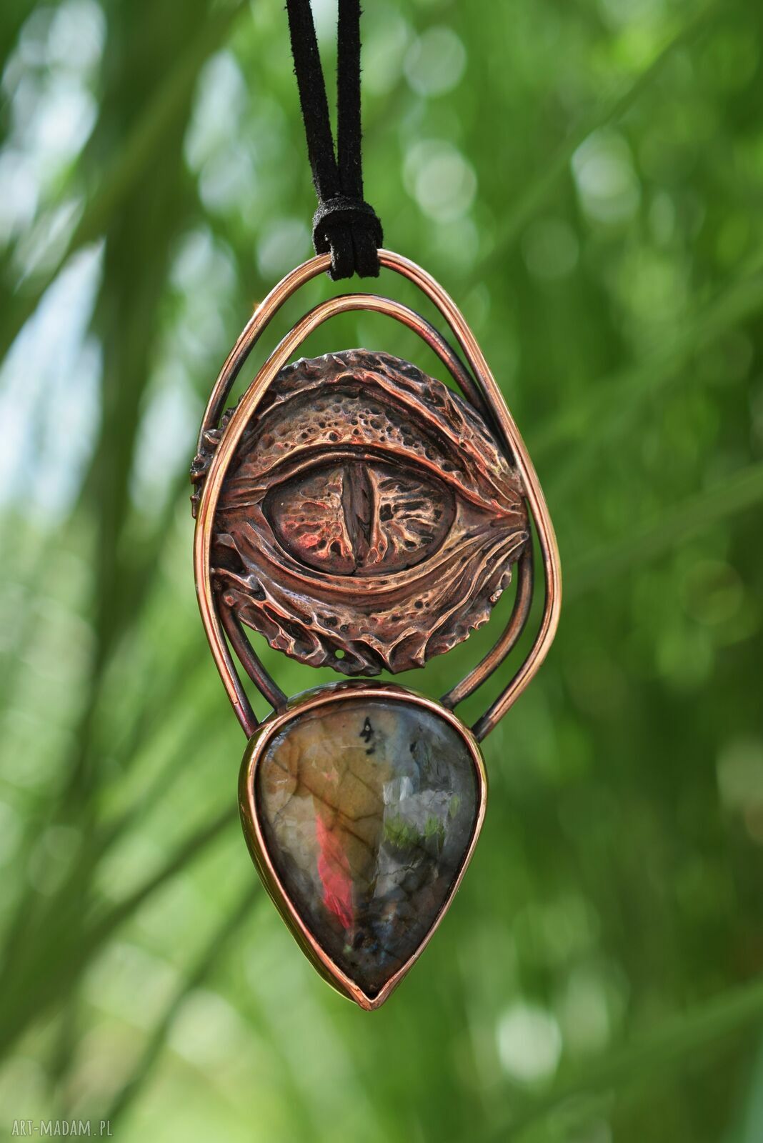 Naszyjnik Oko Smoka z Labradorytem - unikatowa biżuteria handmade