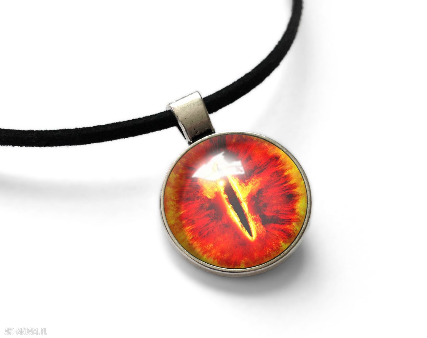 naszyjniki: Oko Saurona Choker ręczne wykonanie