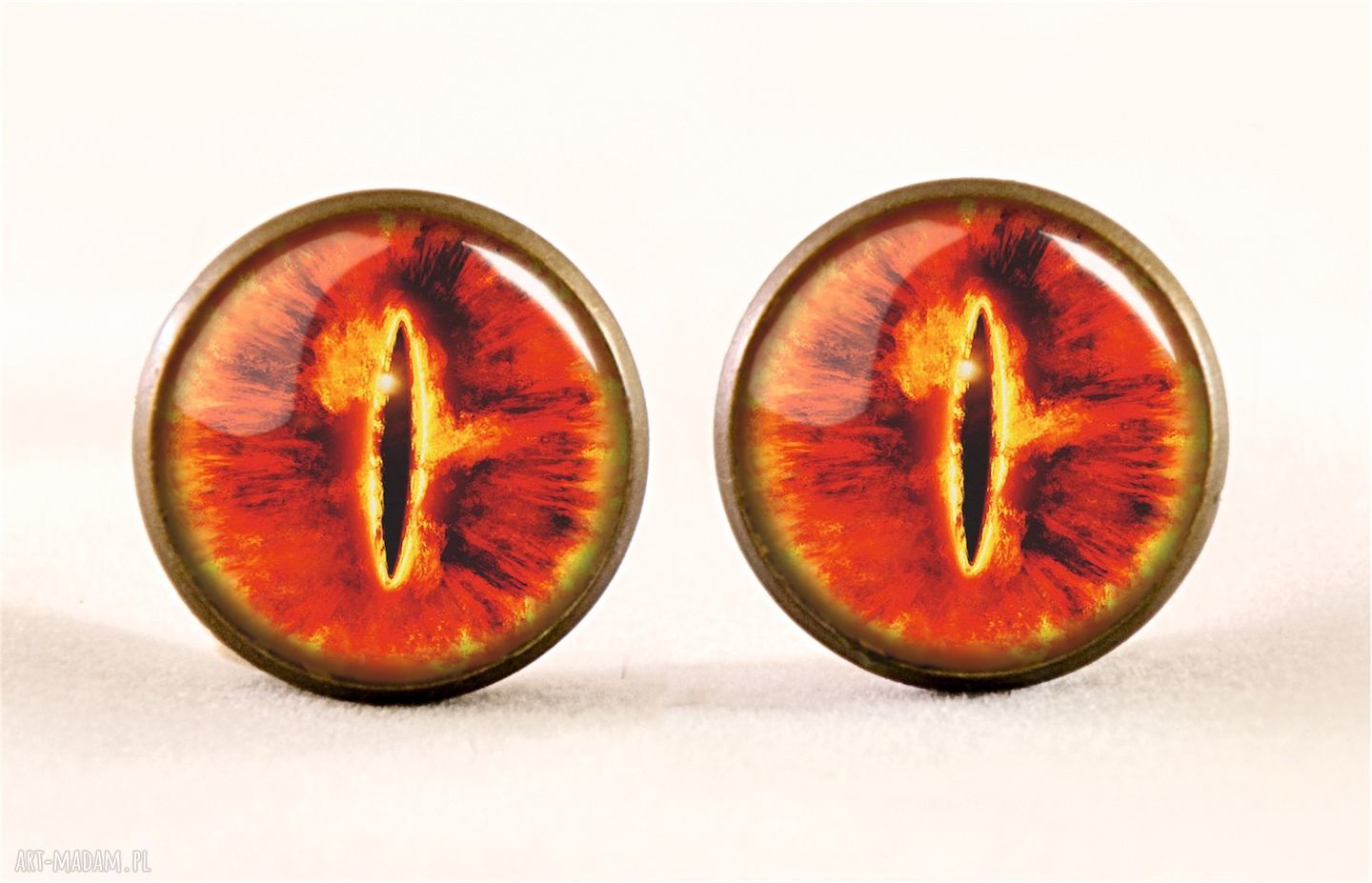 naszyjniki: Oko Saurona Medalion z łańcuszkiem HandMade