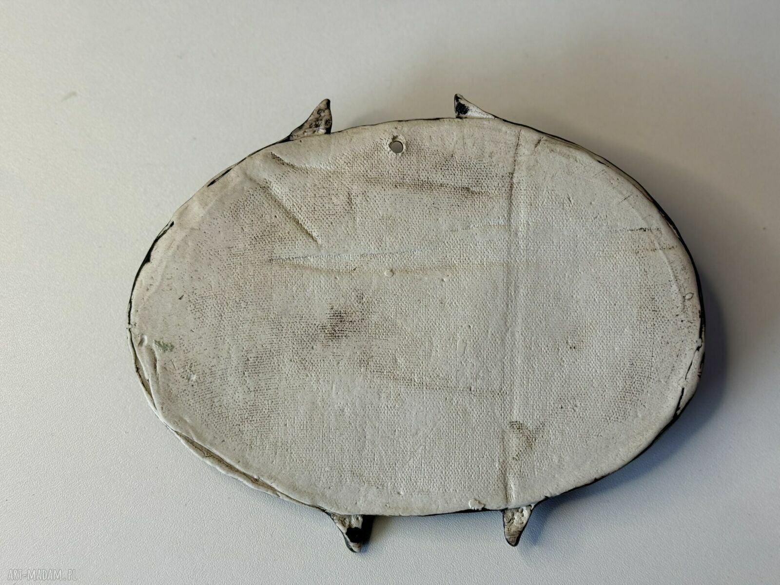 Oko smoka ceramiczna dekoracja ścienna z kamionki, ręcznie robiona
