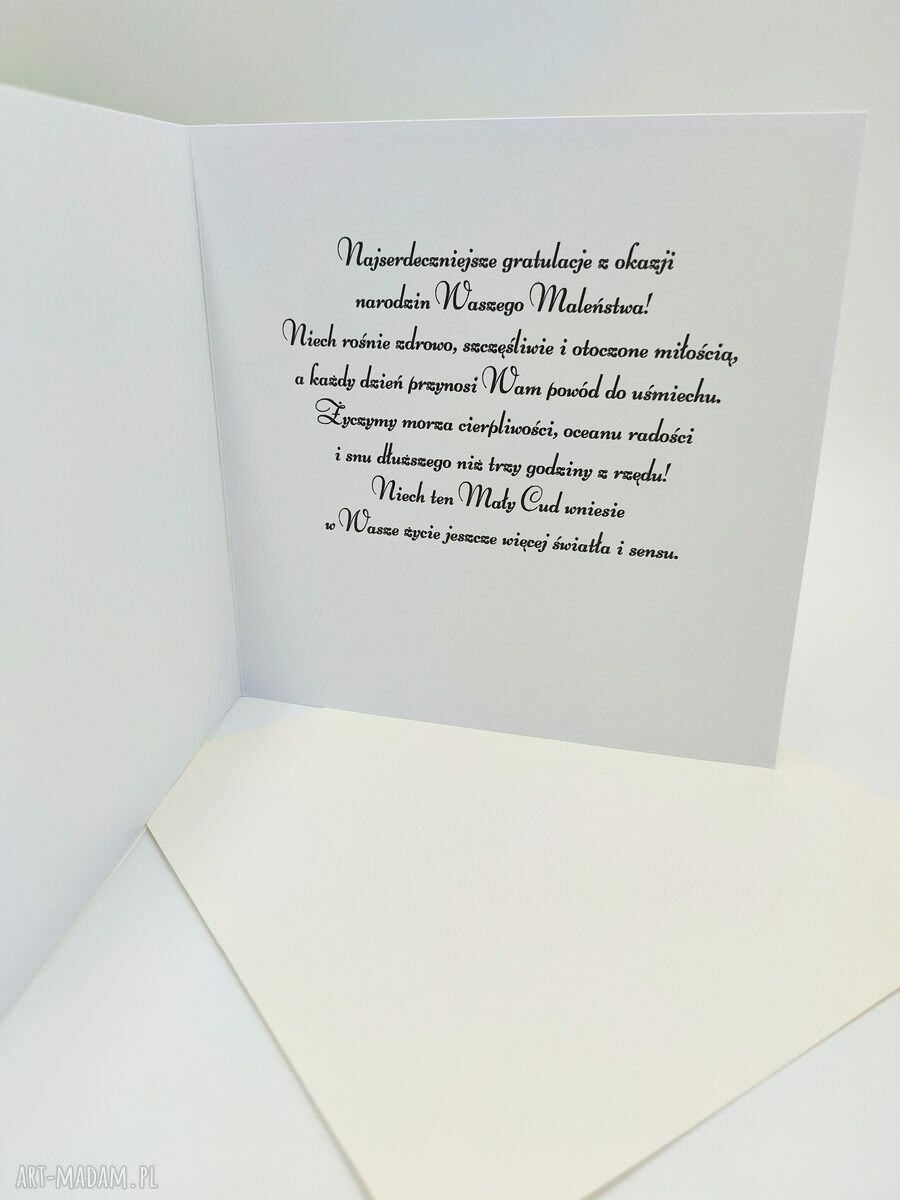 Kartka na narodziny dziecka - „Witaj na świecie”