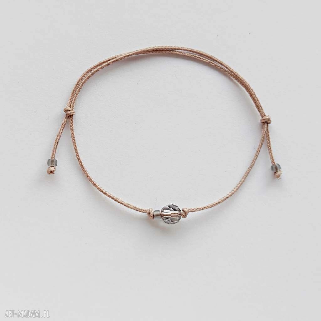 Okrąg bransoletka Swarovski 6 mm - regulowana bransoletka na sznurku