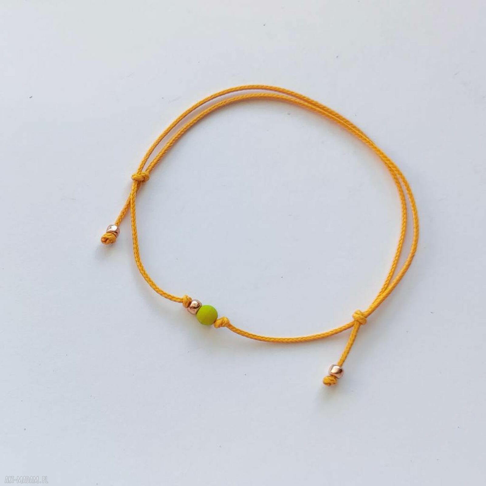 Okrąg bransoletka regulowana na sznurku handmade