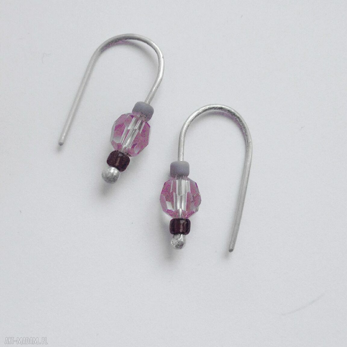 Srebrne kolczyki okrąg z Swarovski Elements 6 mm