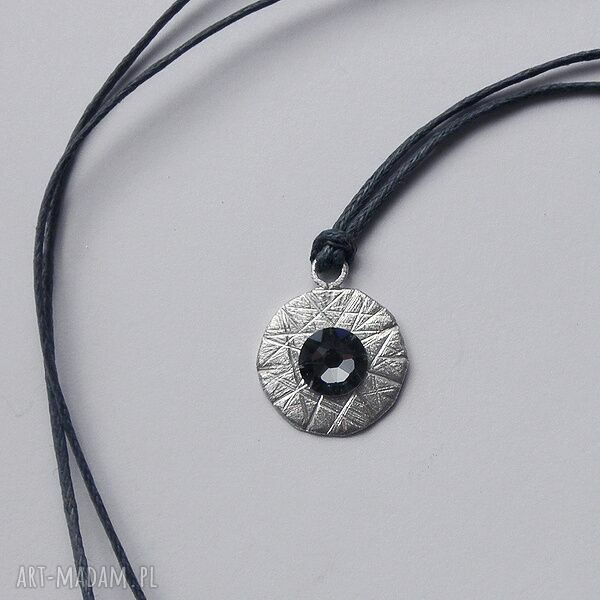 Okrągły wisior ze srebra 925 z kryształem Swarovski Elements