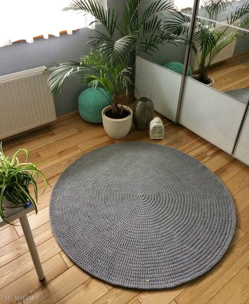 Okrągły dywan ze sznurka bawełnianego - 150 cm