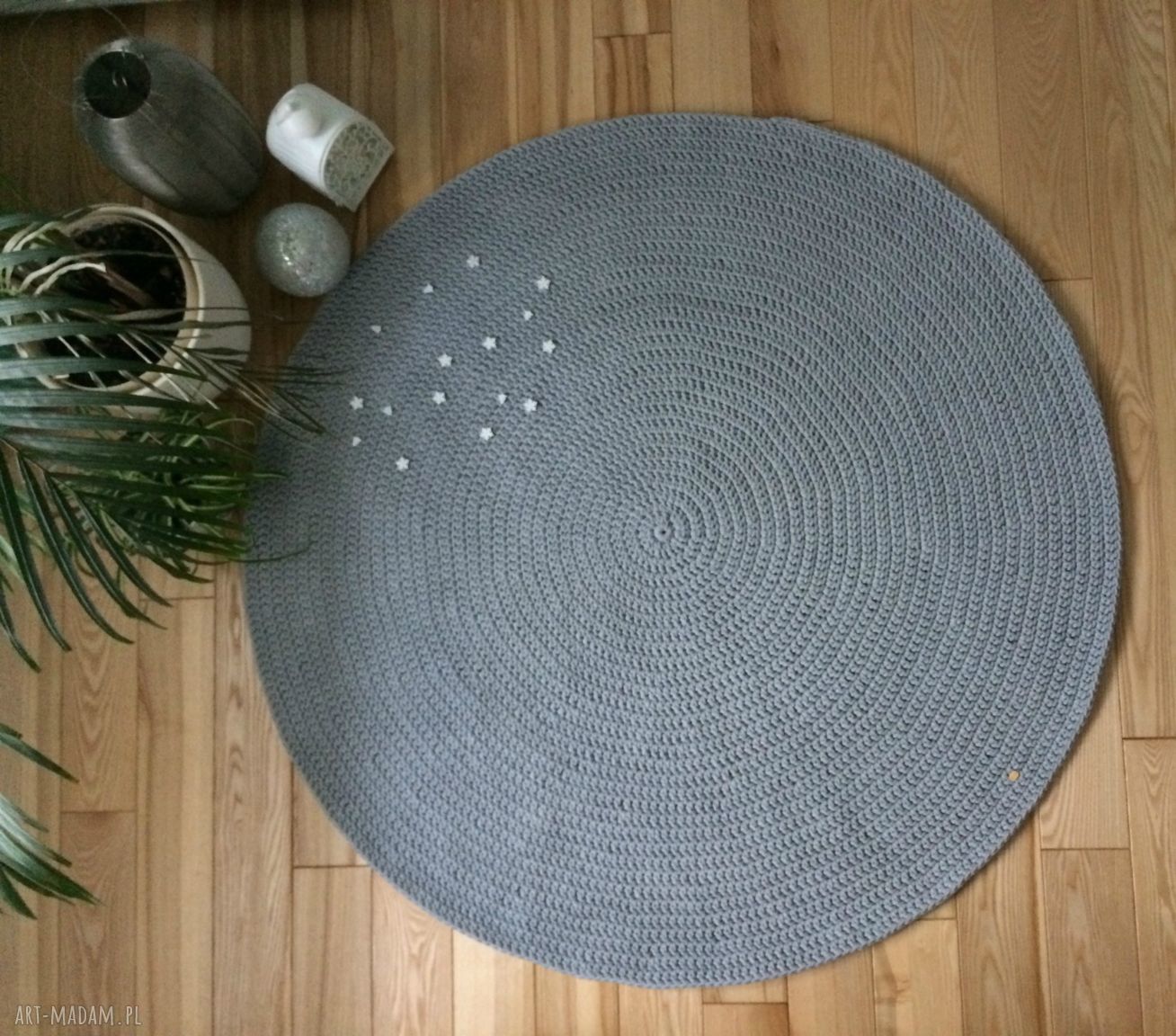 Okrągły dywan ze sznurka bawełnianego - 150 cm