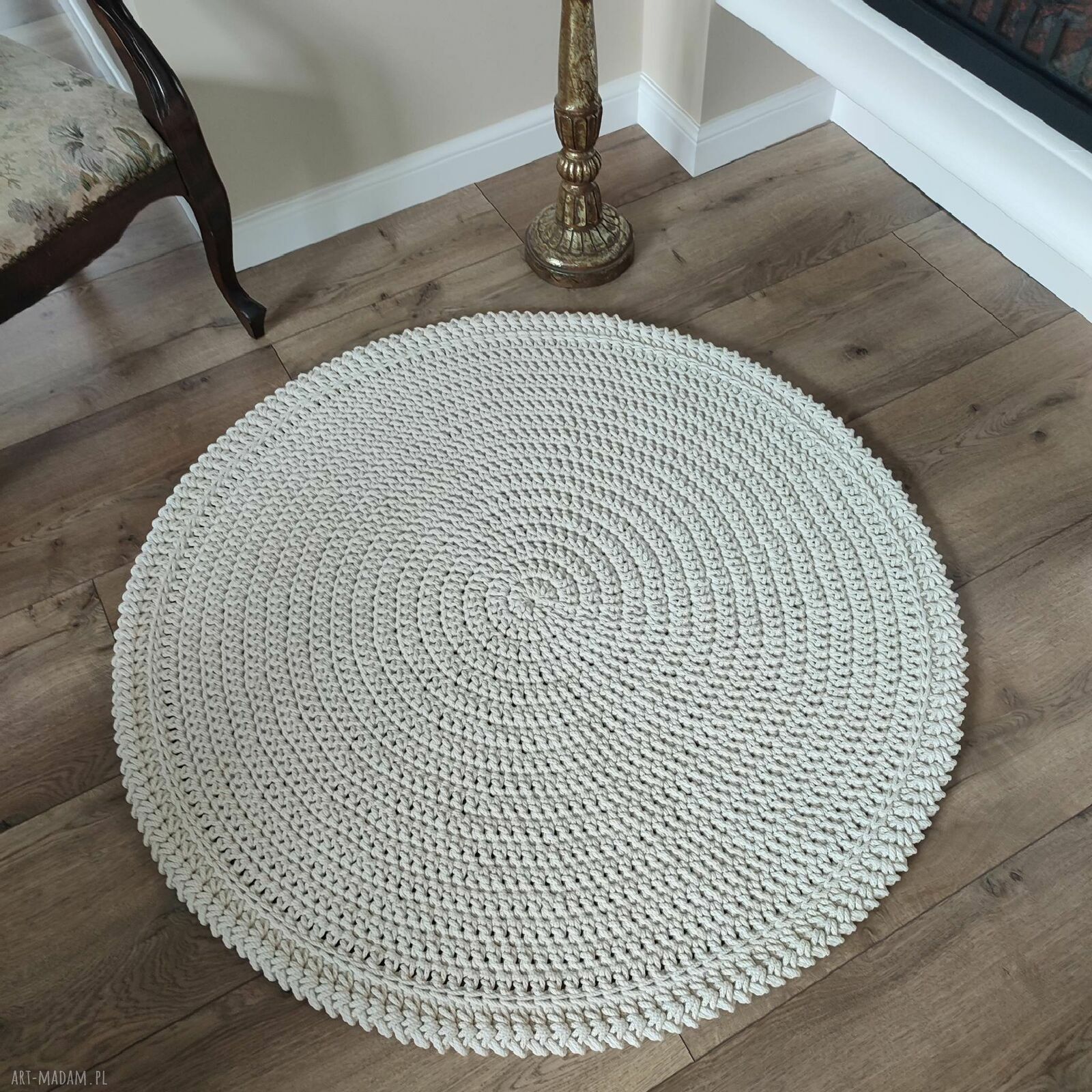 Dywan okrągły ze sznurka bawełnianego 100 cm