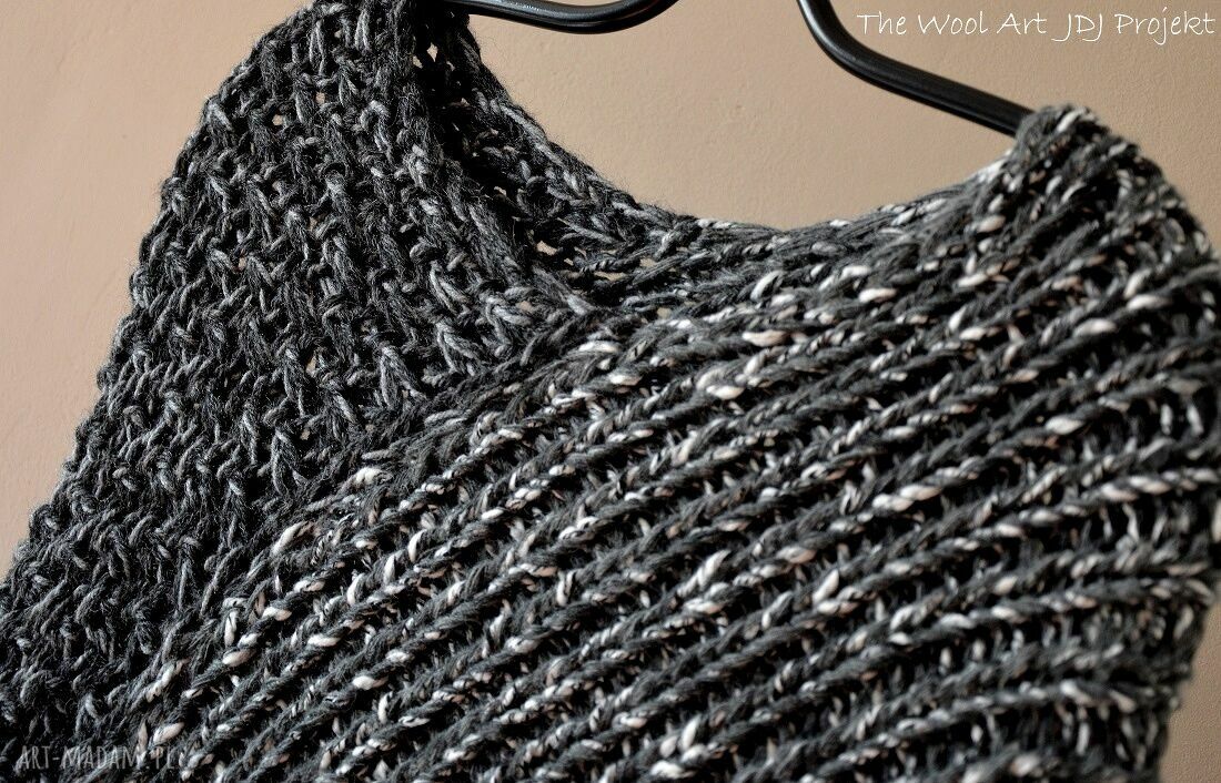 poncho: asymetryczne ponczo Ręcznie robione