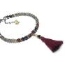 handmade bransoletki boho grey/burgund/ bransoletka