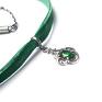 wyjątkowe naszyjniki srebro choker emerald -