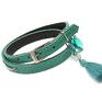 srebro bransoletki pasek angel /sea green/