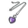 handmade naszyjniki srebro violet heart -