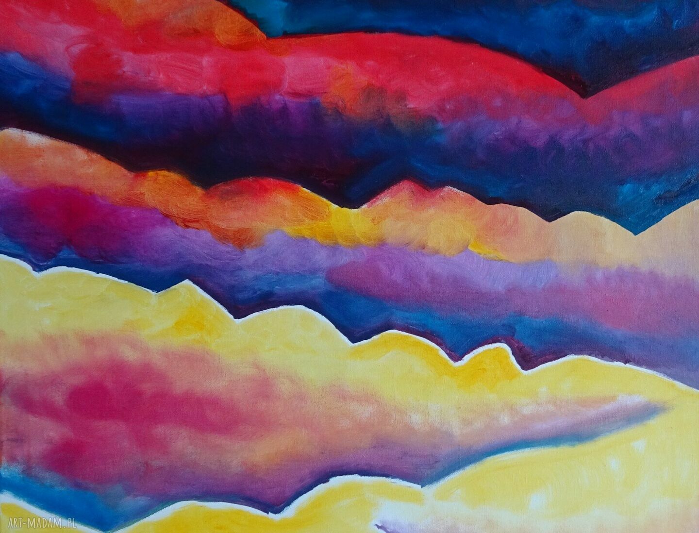 Obraz olejny Góry Bieszczady 100x70 cm na blejtramie - limitowana edycja