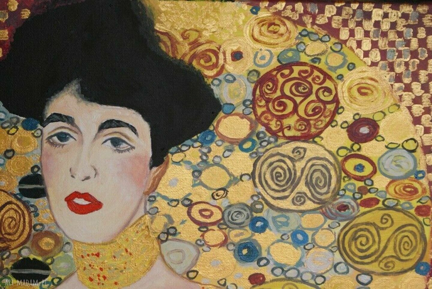 Obraz olejny Adele Bloch Gustav Klimt - 30 x 40 cm, boki zamalowane
