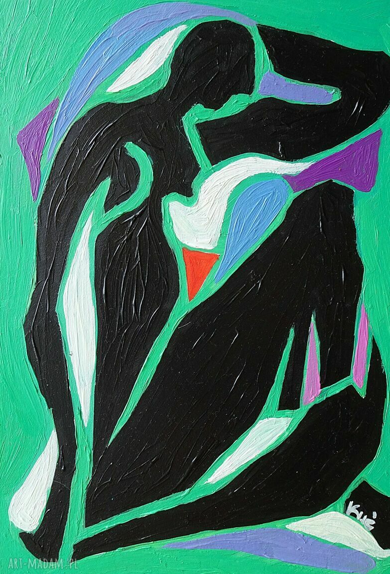 Obraz olejny do salonu Kolorowy Taniec - fowizm (Matisse style)