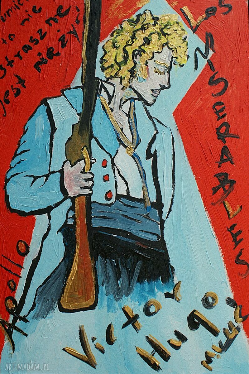 Obraz olejny Enjolras - Nędznicy Les Miserables do salonu