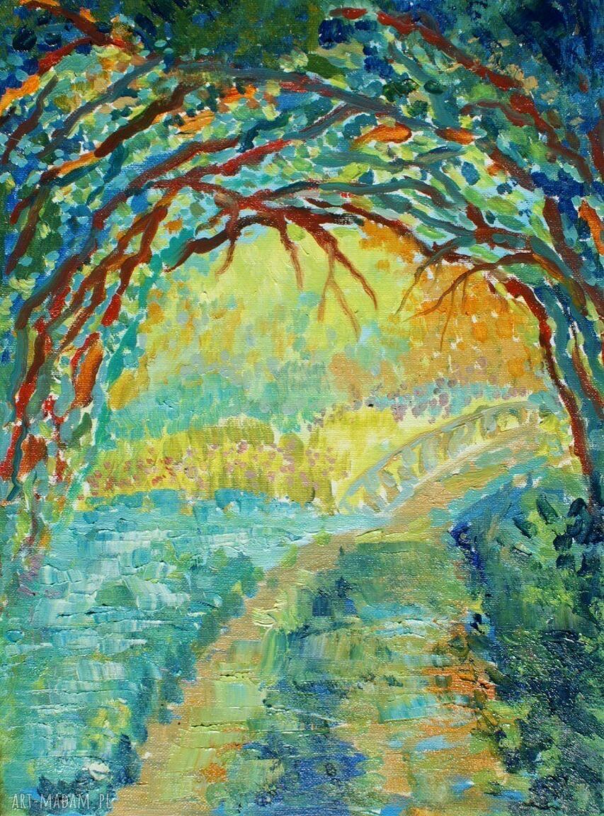 Pejzaż olejny na płótnie - obraz do salonu (30x40 cm)
