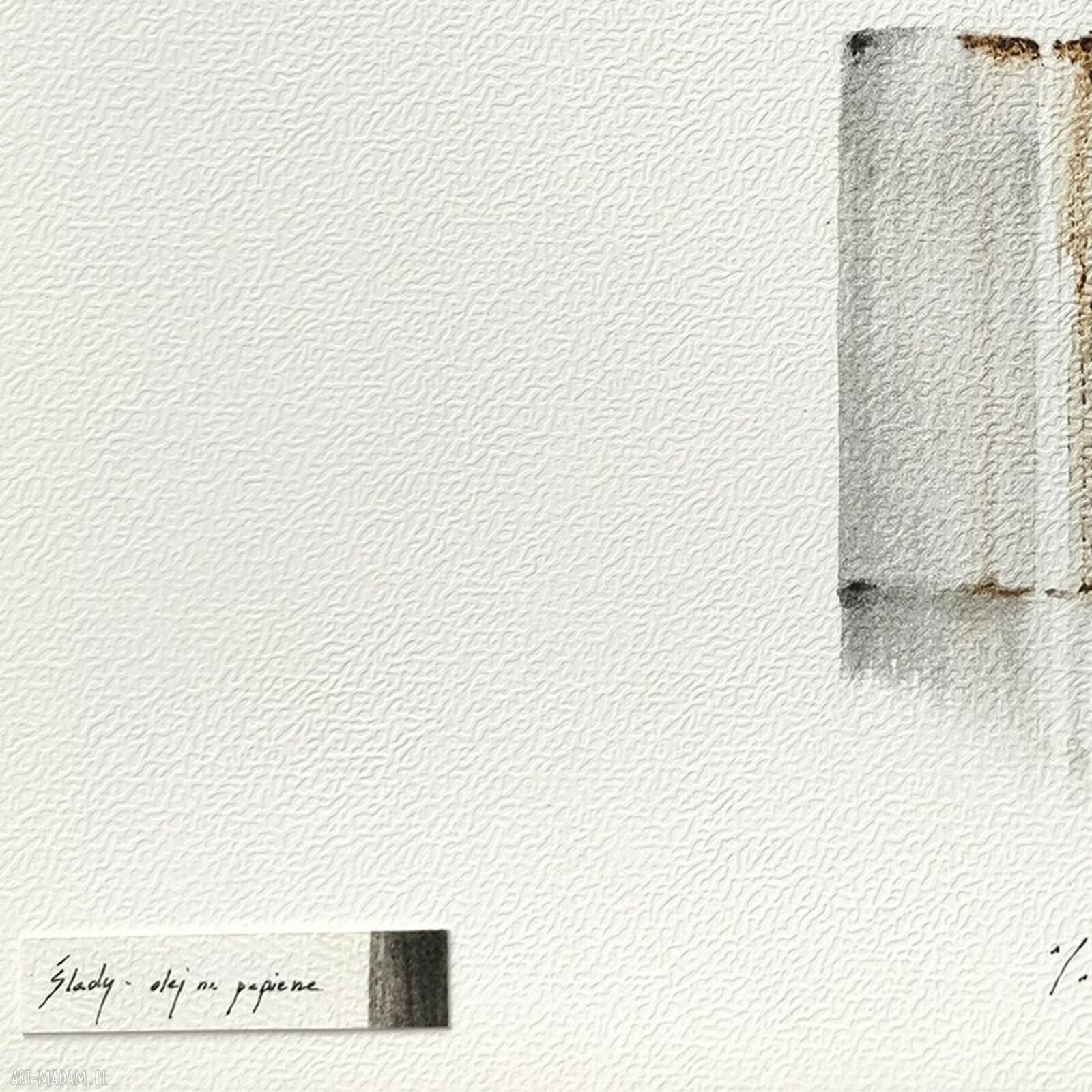Obraz olejny na papierze „Ślady” 01 - sepiowy klimat do Twojego wnętrza