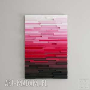 obraz drewniany 3d mozaika drewniana pink p wood light