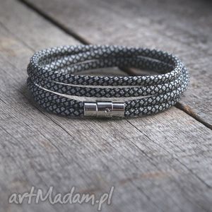 męska bransoletka hello sailor black&grey