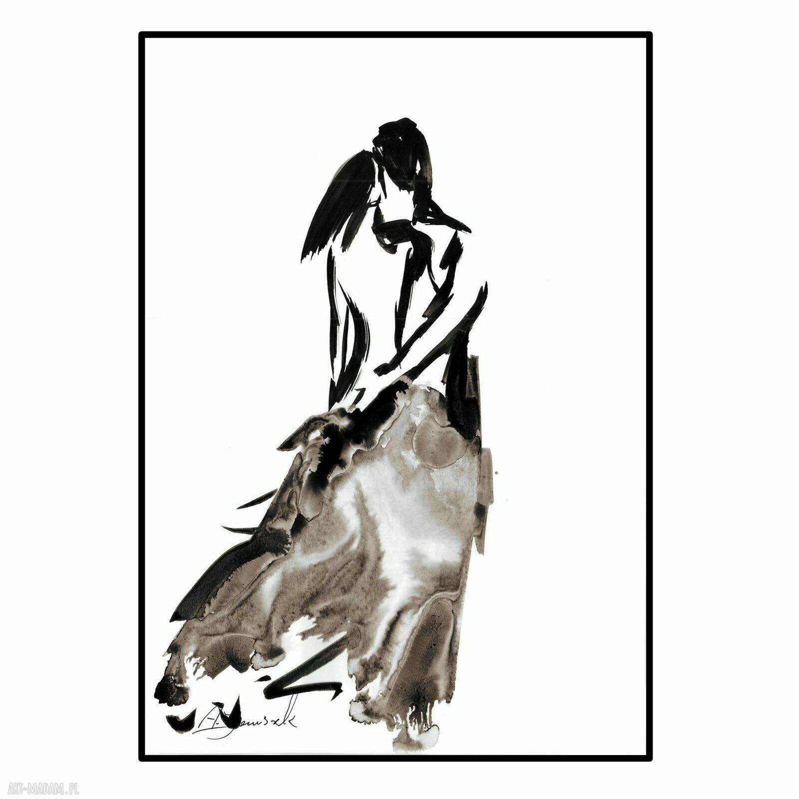 Ona i On - grafika ink-art 21x30 cm