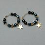 hand made kolczyki szlachetna alloys collection /navy blue star/