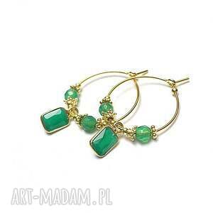 boho green onyx - kolczyki katia i krokodyl