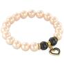 autorskie bransoletki salmon pearl & onyx with heart pendant