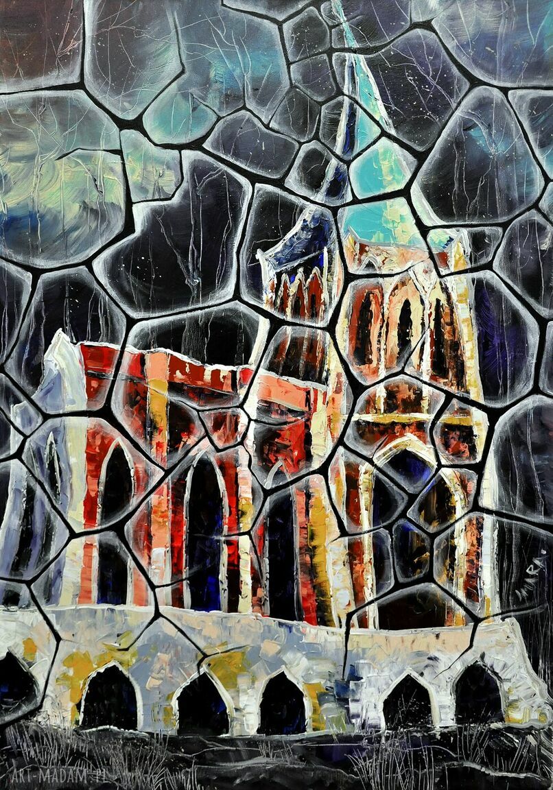 Opactwo Bukowiec. Obraz Giclee na płótnie Canvas