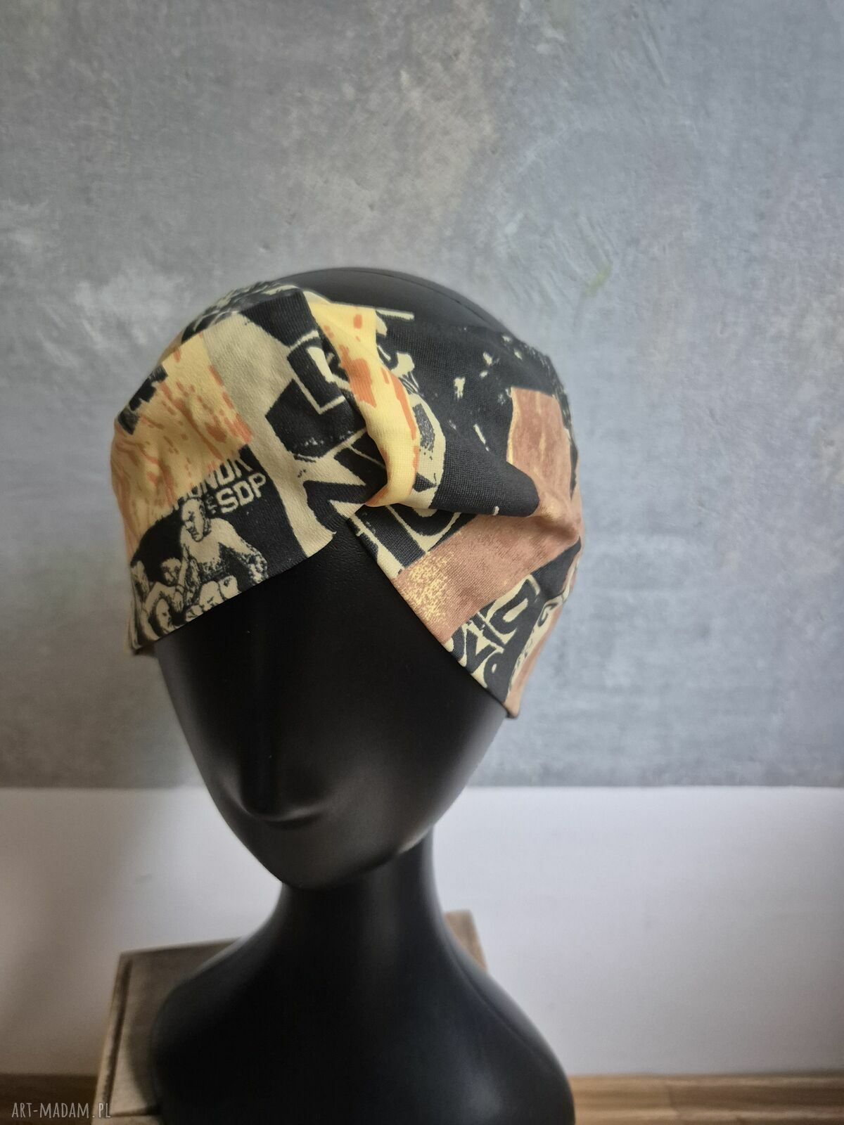 Kolorowa opaska damska handmade - miękka i uniwersalna