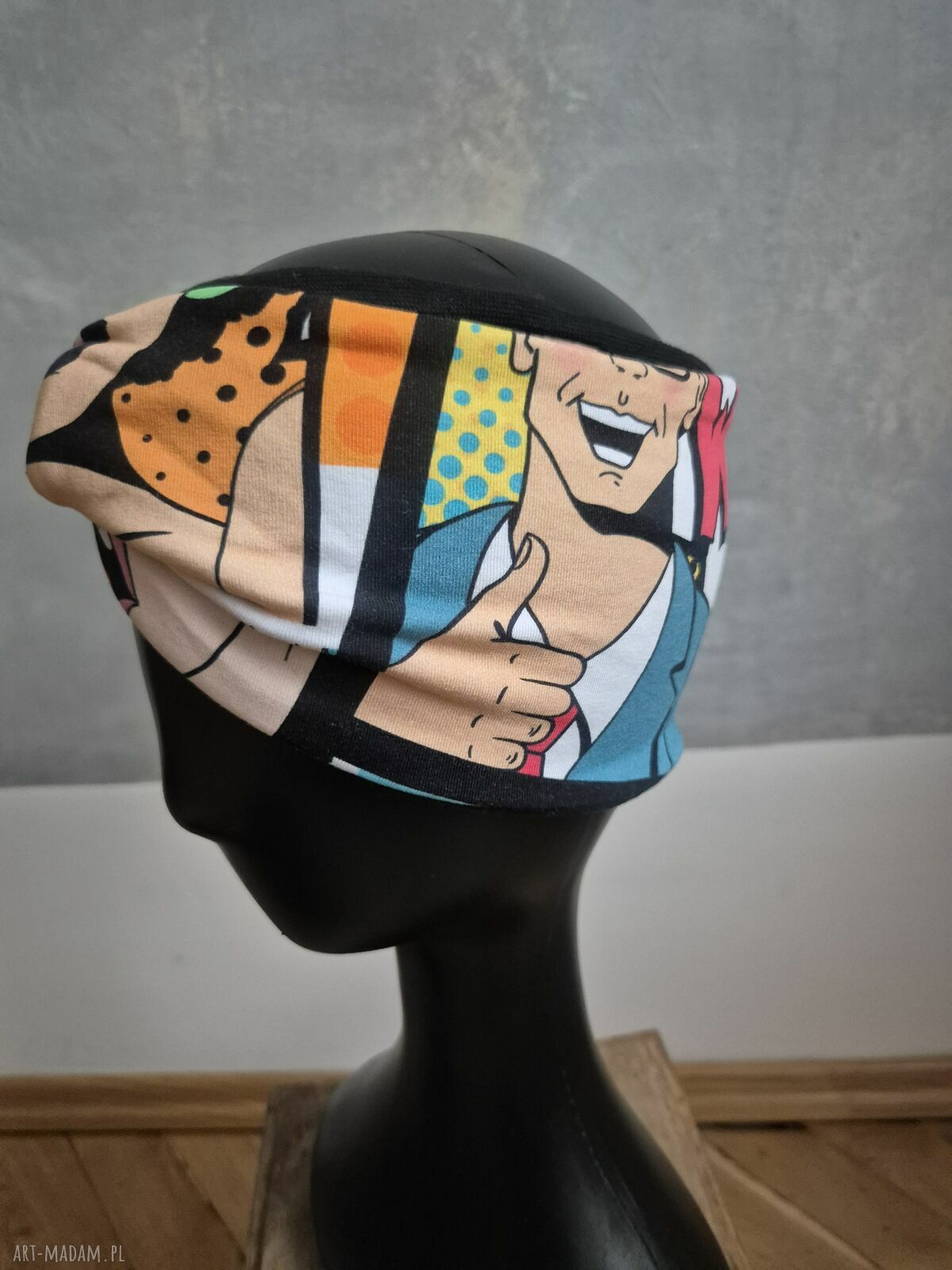 Kolorowa opaska na głowę 53-55 cm - miękka i wygodna