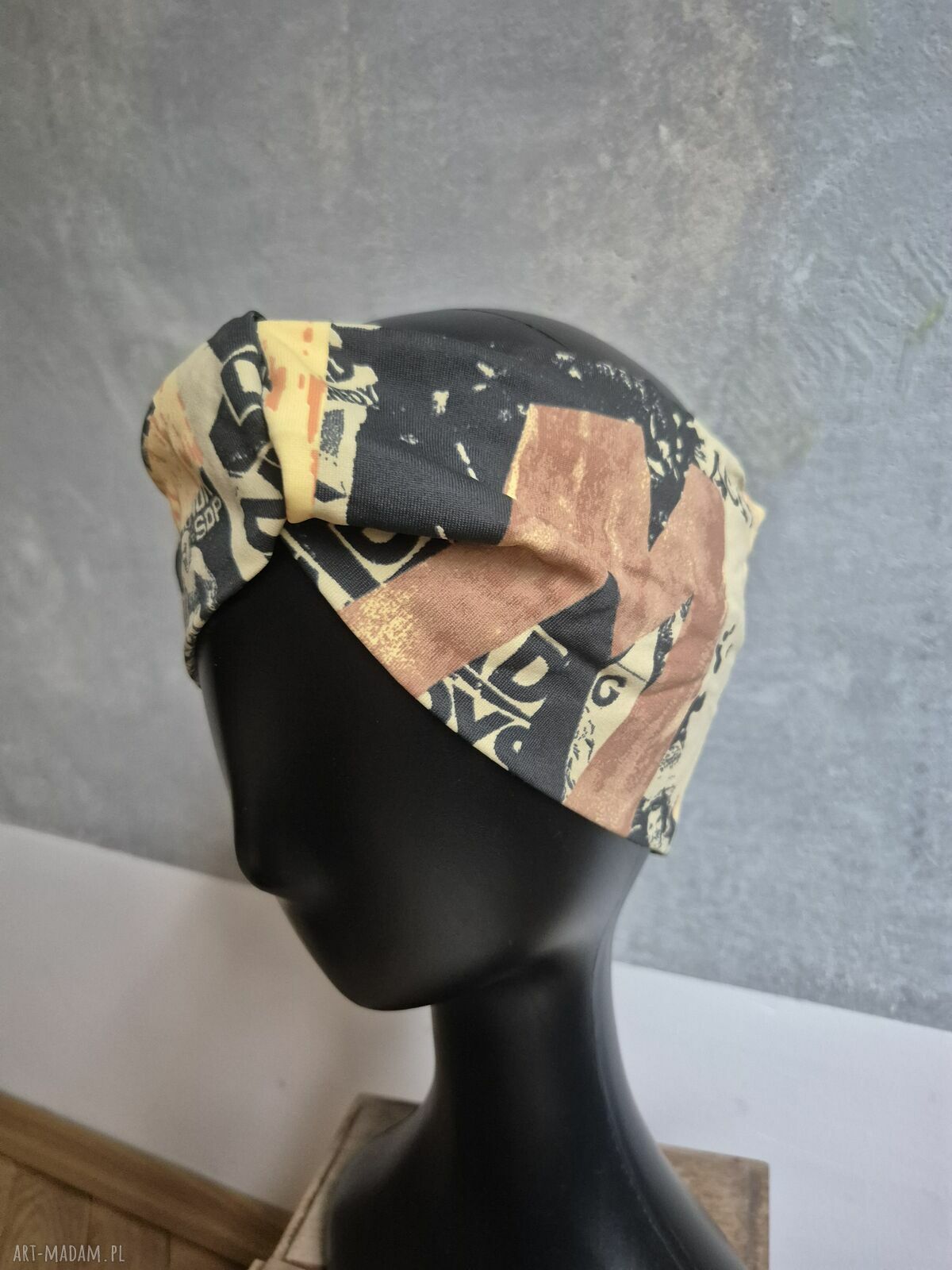 Kolorowa opaska damska handmade - miękka i uniwersalna