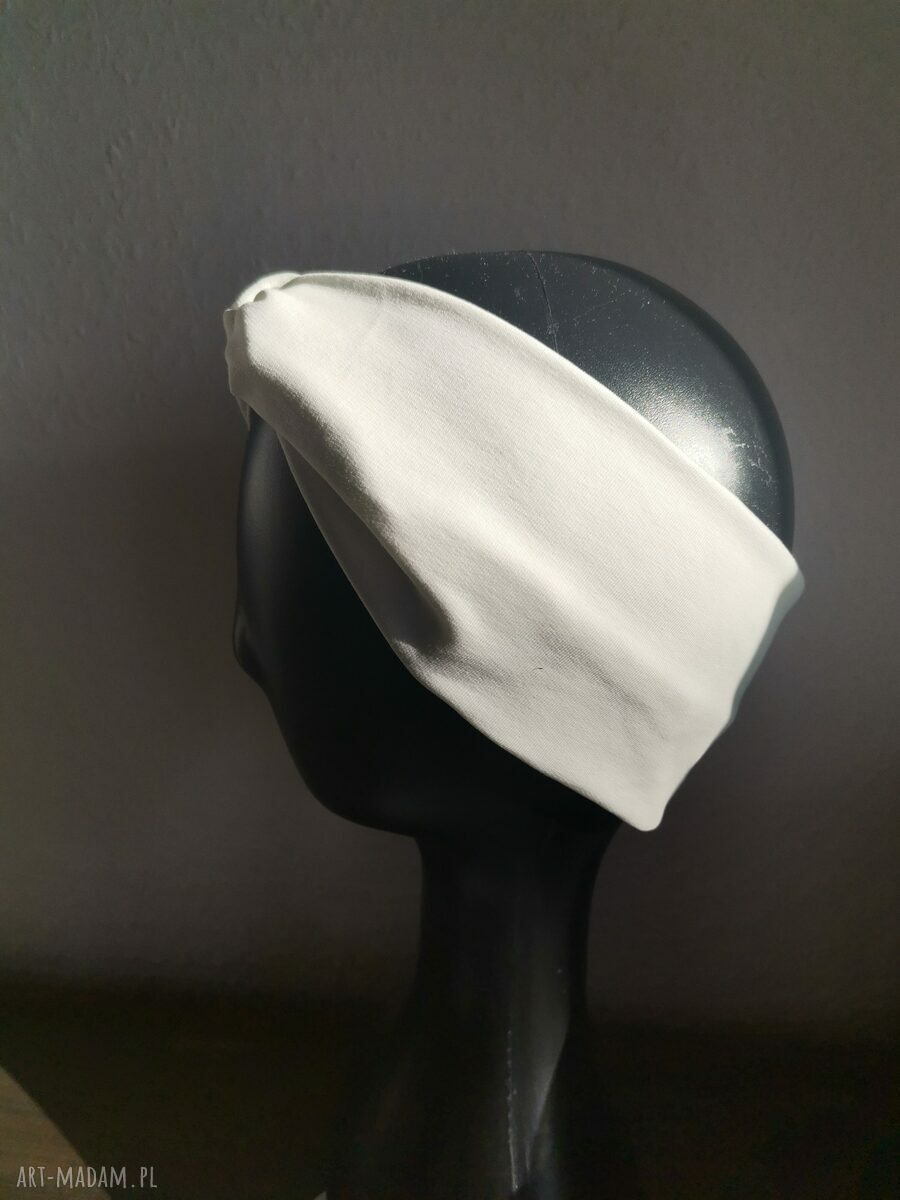 Biała opaska turbanowa - rozmiar uniwersalny