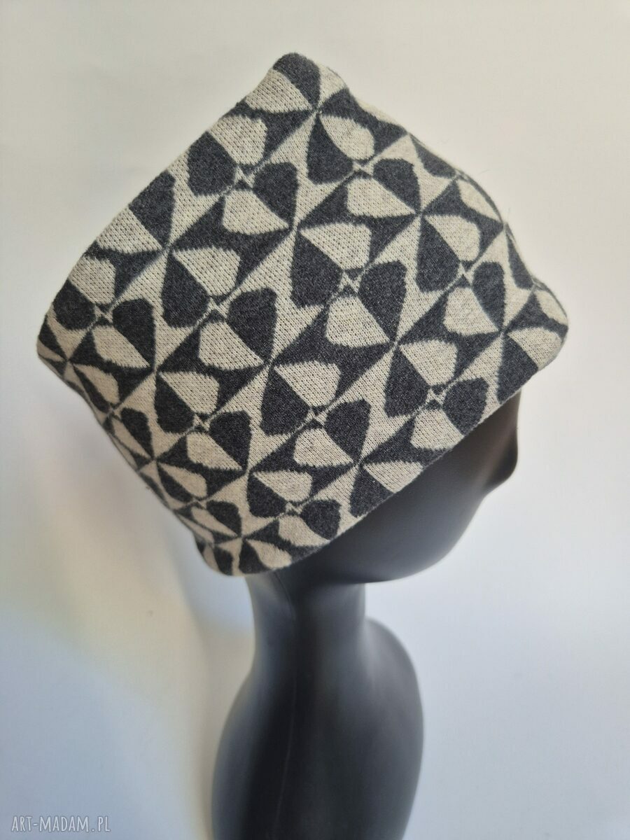 Ciepła opaska damska na podszewce - rozmiar S 53-54 cm