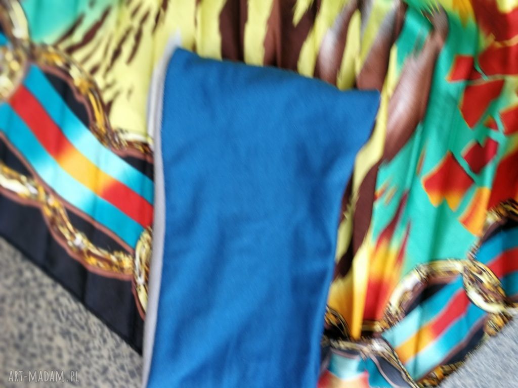 Opaska dziecięca z dzianiny - mała, etno i boho (54-55 cm)