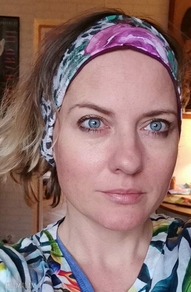Ręcznie robiona opaska do jogi z podszewką - uniwersalny rozmiar